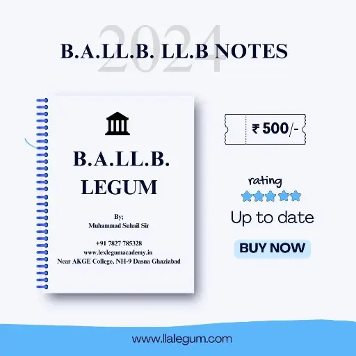 BALLB 9th Sem Notes- Pdf (English)